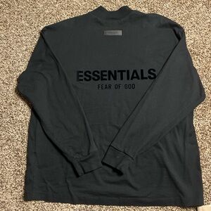 Essentials Black Long Sleeve Tee